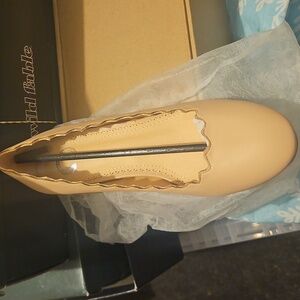 Maybn Women's Beige Scalloped Heals